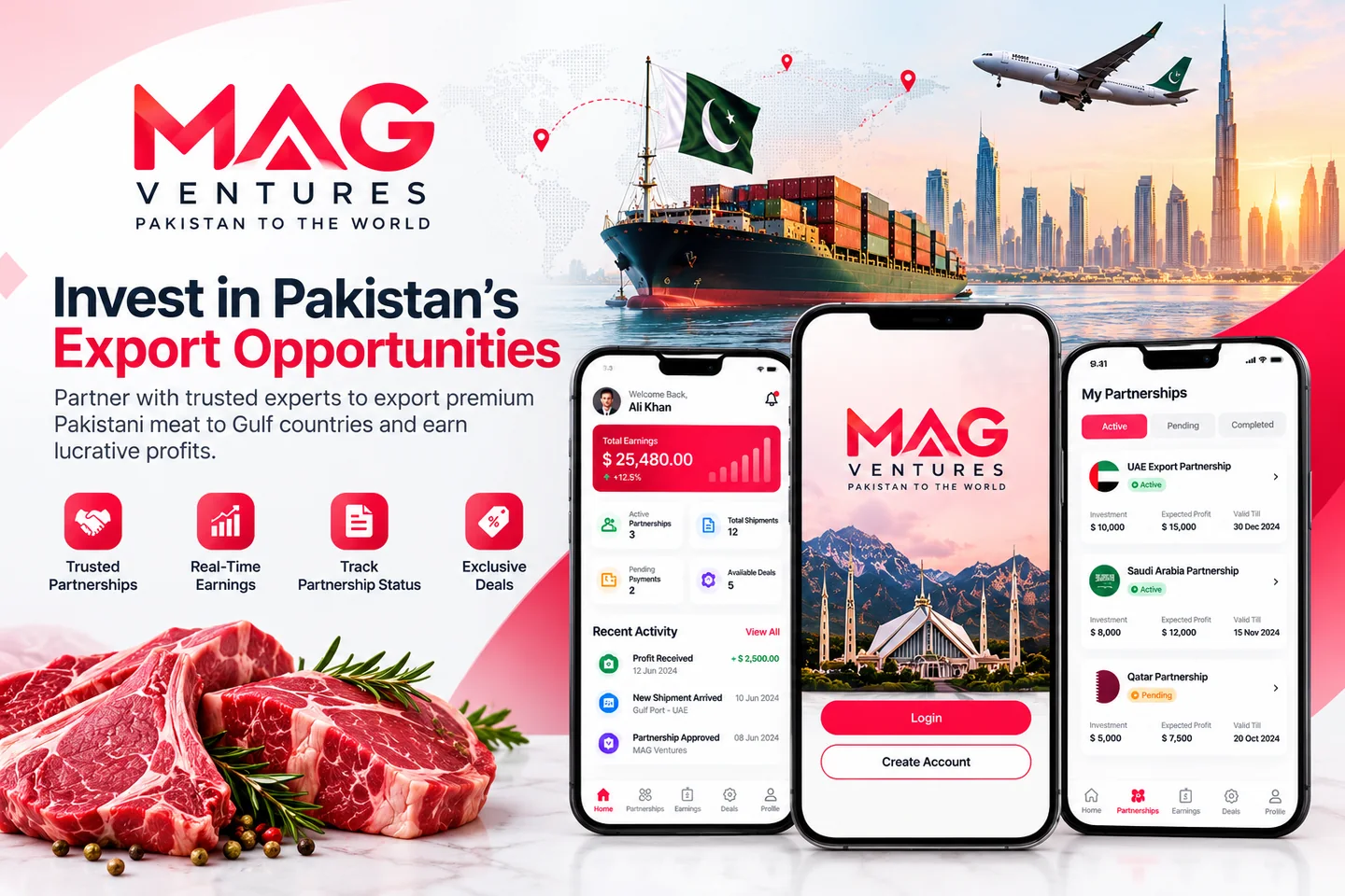MAG Ventures promotional banner showing the mobile application