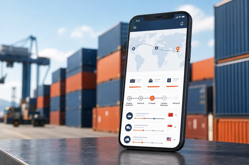 Emjay Global international shipment tracking mobile application