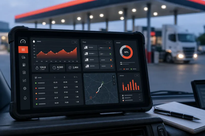 FuelBook fleet fuel tracking and analytics dashboard