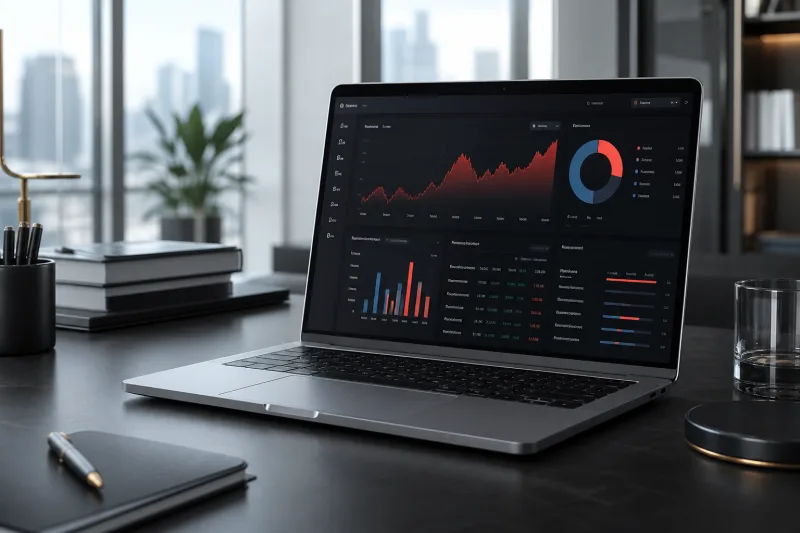 MAG Ventures investment analytics dashboard on a laptop